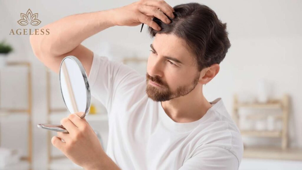 Illustration of the three phases of the hair growth cycle
