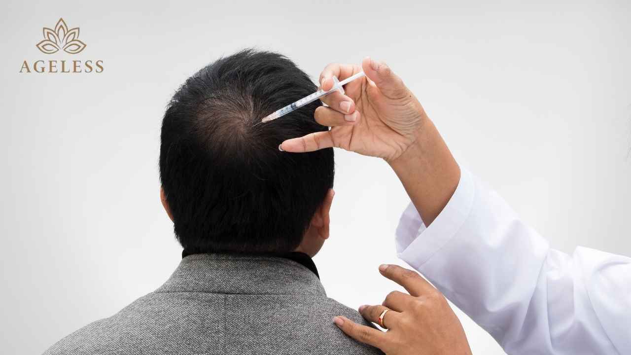 Hair regrowth treatment consultation at Ageless in Tirupati